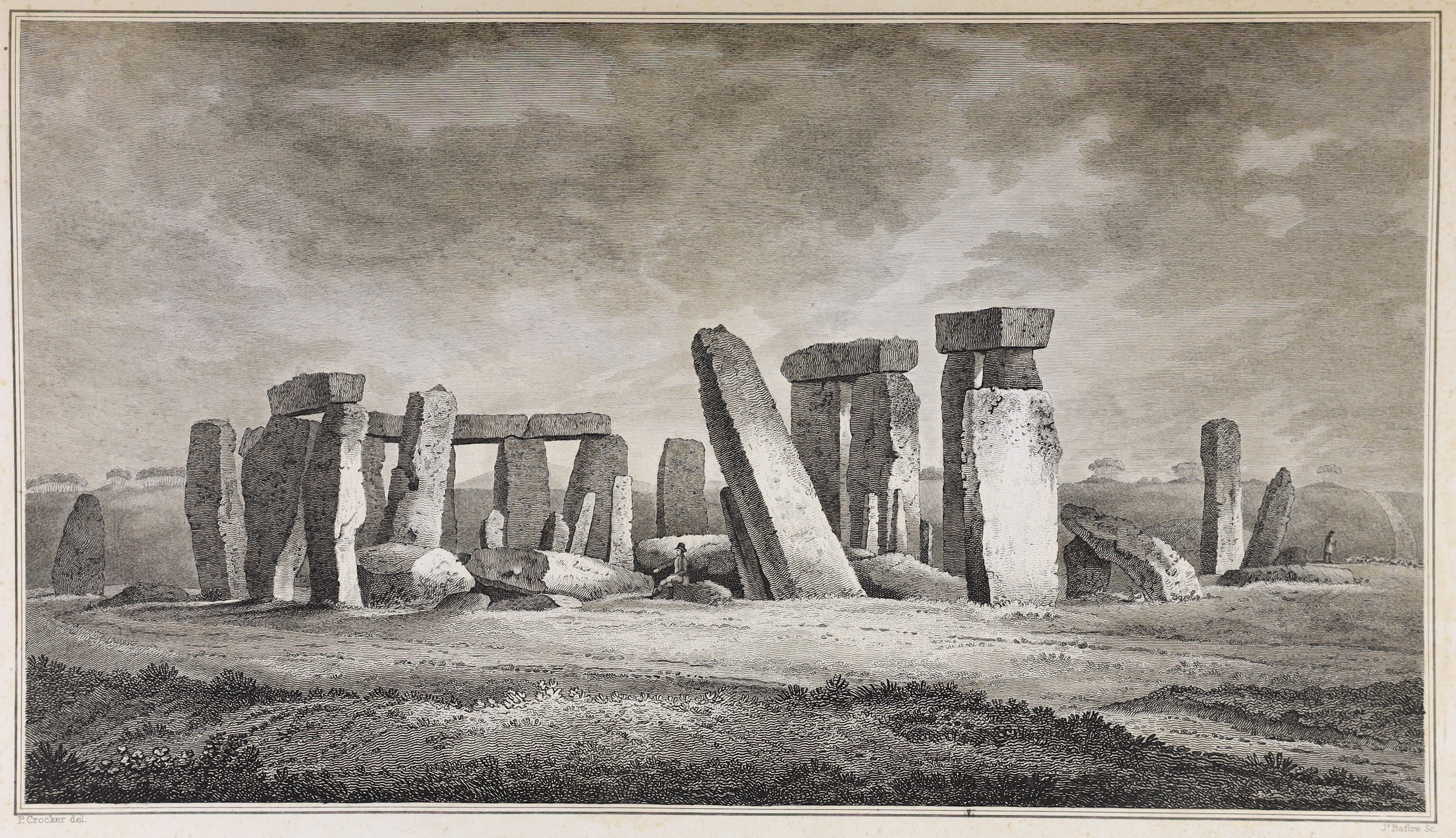 WILTSHIRE - Hoare, Richard Colt, Sir - The History of Modern Wiltshire - Hundreds of Everley, Ambresbury and Underditch, [covers Stonehenge], folio, half calf, with a double folding page map and 16 plates, boards scuffed